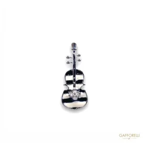 Guitar Pins with Metal Base and Butterfly Closure E156 d - Gafforelli