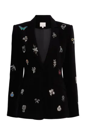 Heatset Brooches Embellished Cheyenne Blazer