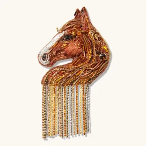 Horse Brooch Brown