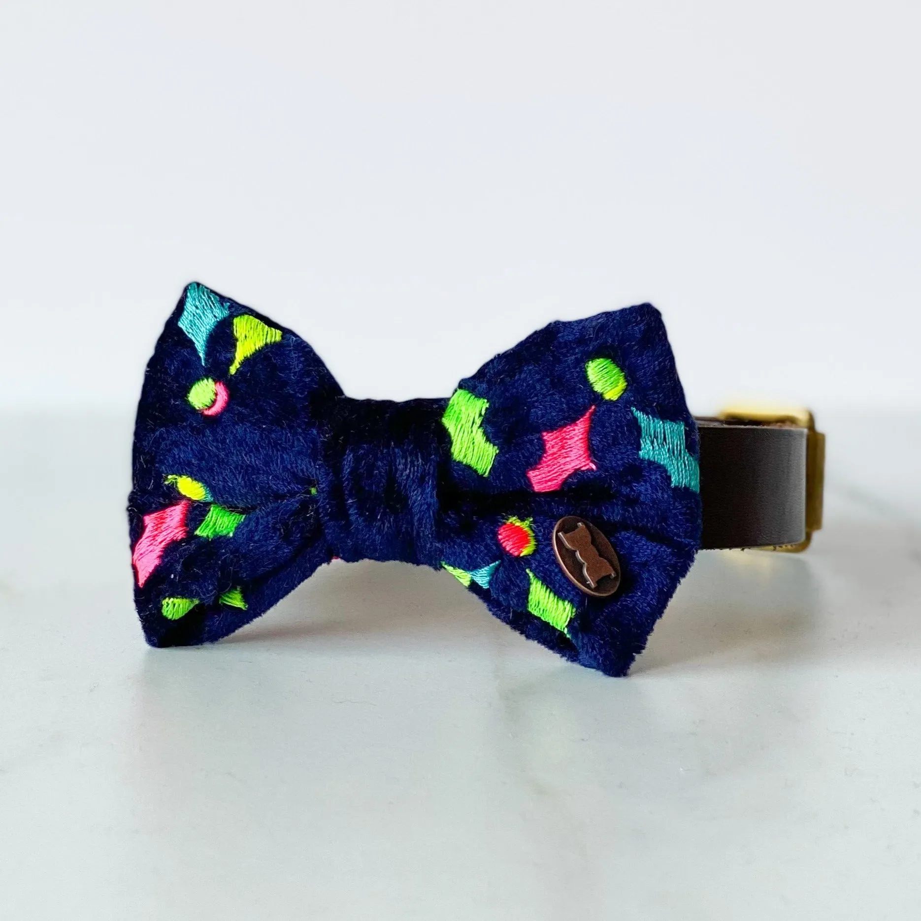 Jolly Holly Dog Bow Tie