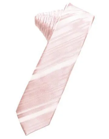 Kelly Striped Satin Skinny Necktie