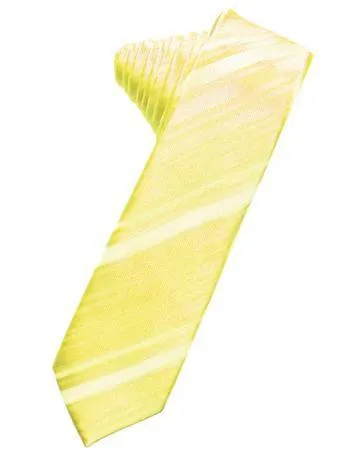 Kelly Striped Satin Skinny Necktie