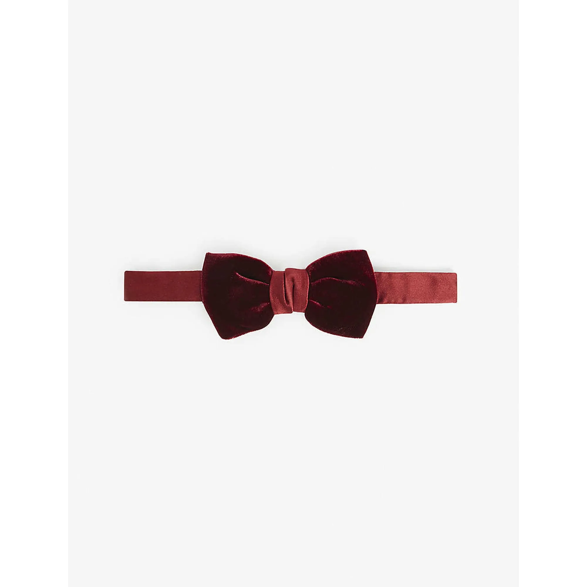 Lanvin Pre-tied Maroon Velvet Bow Tie