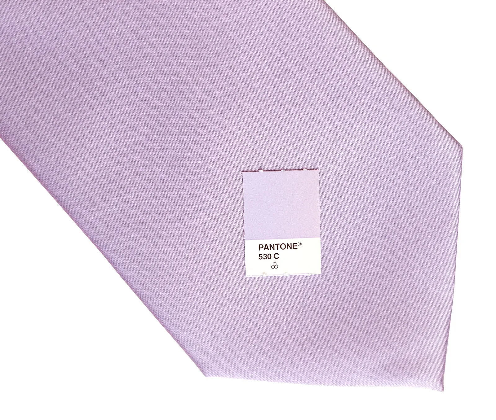 Lavender Necktie. Light Purple Solid Color Satin Finish Tie, No Print