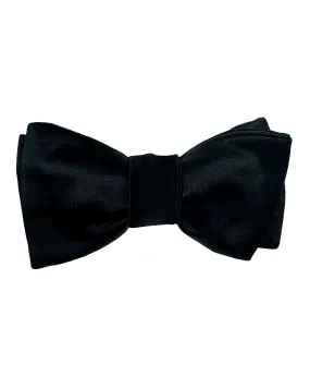 Le Noeud Papillon Black Bow Tie Butterfly - Silk Self Tie Bow