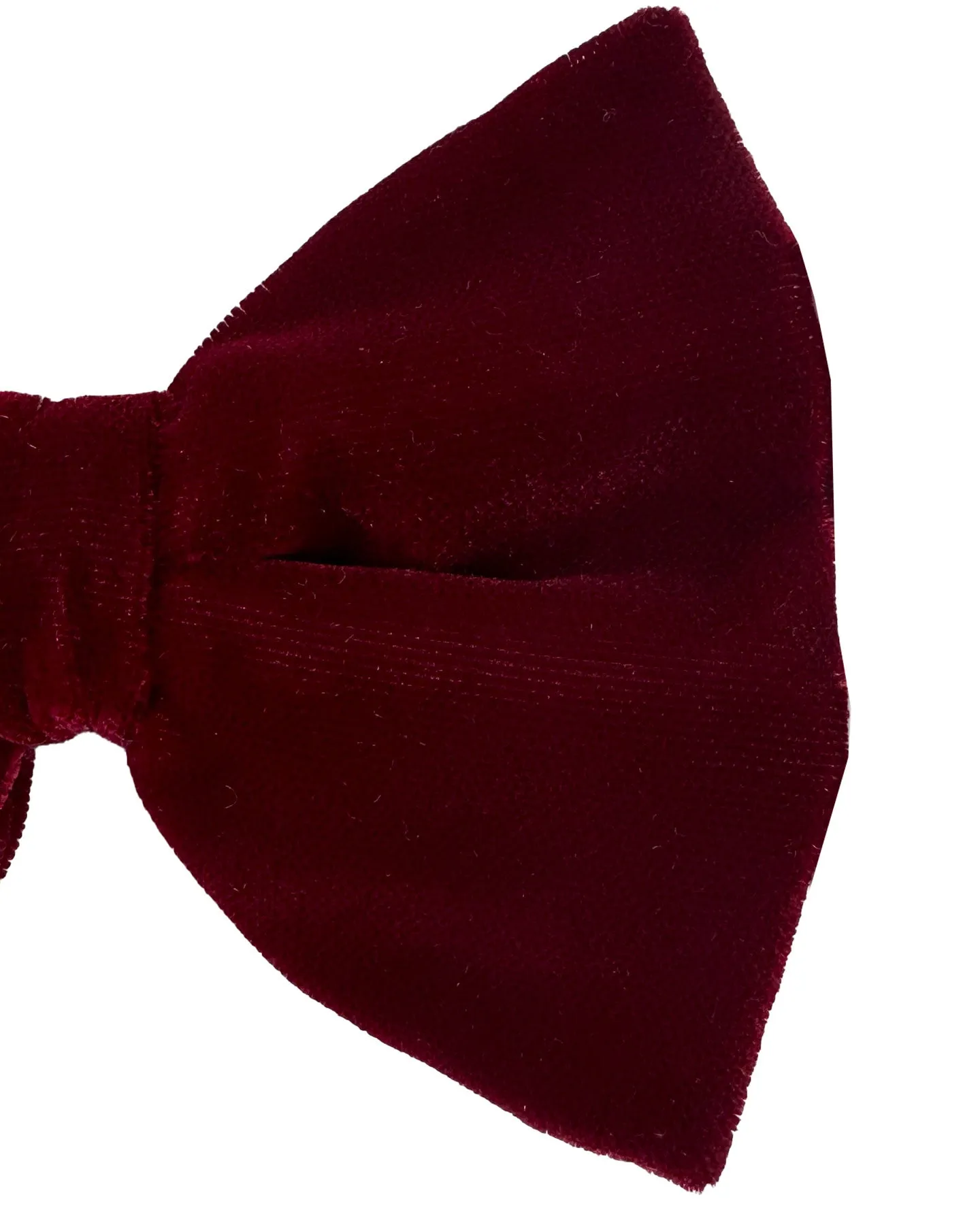 Le Noeud Papillon Bow Tie Bordeaux Velvet Large Pre-Tied Butterfly