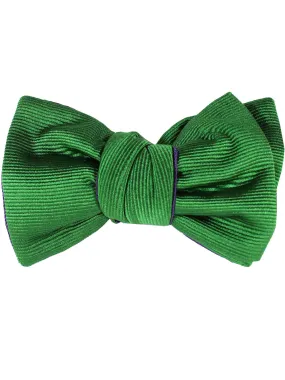 Le Noeud Papillon Silk Bow Tie Green Grosgrain - Self Tie SALE