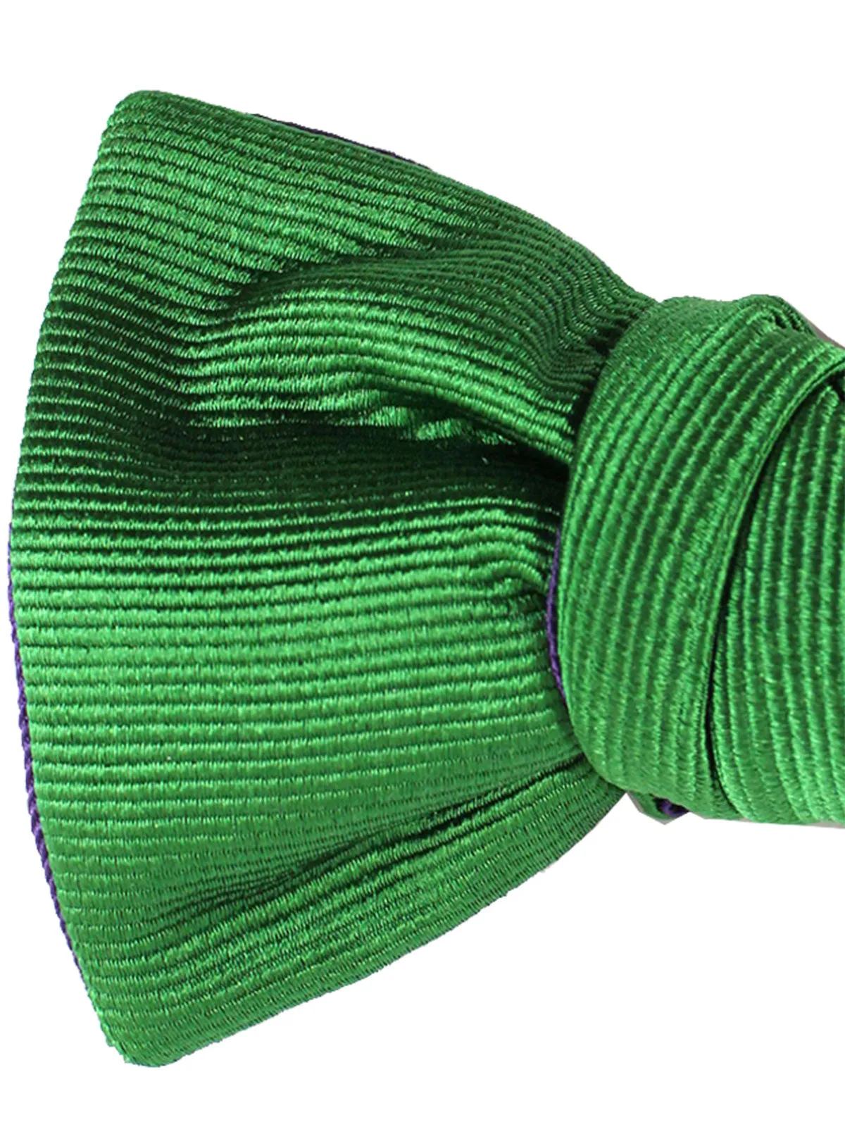 Le Noeud Papillon Silk Bow Tie Green Grosgrain - Self Tie SALE