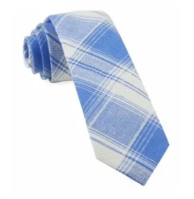 Light Blue Rancho Plaid Necktie