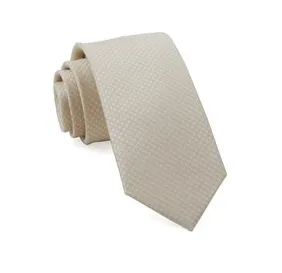 Light Champagne Crosshatch Necktie