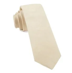 Light Champagne Linen Row Necktie