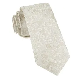 Light Champagne Paisley Necktie