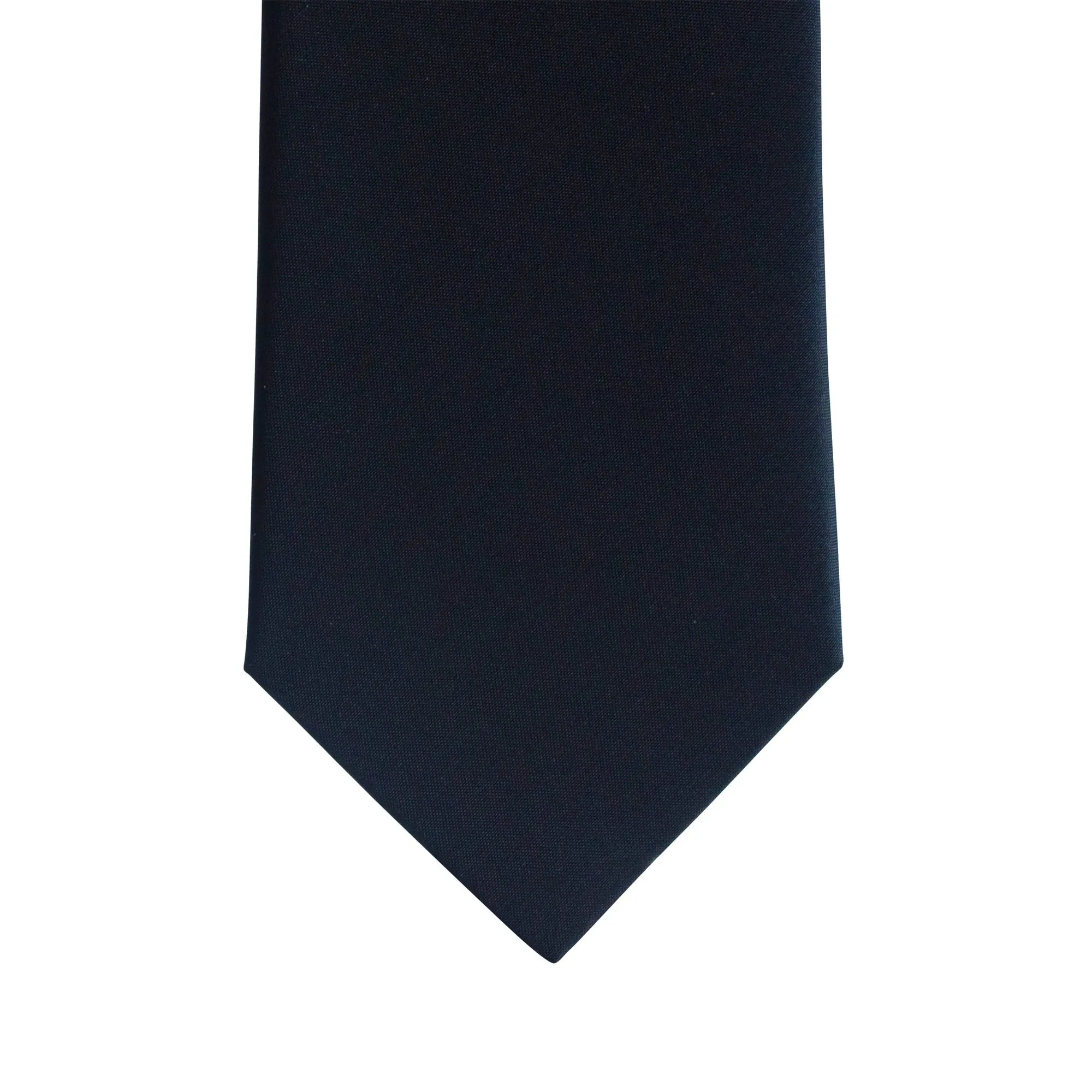 Lobster Embroidered Silk Satin Necktie in Navy Blue