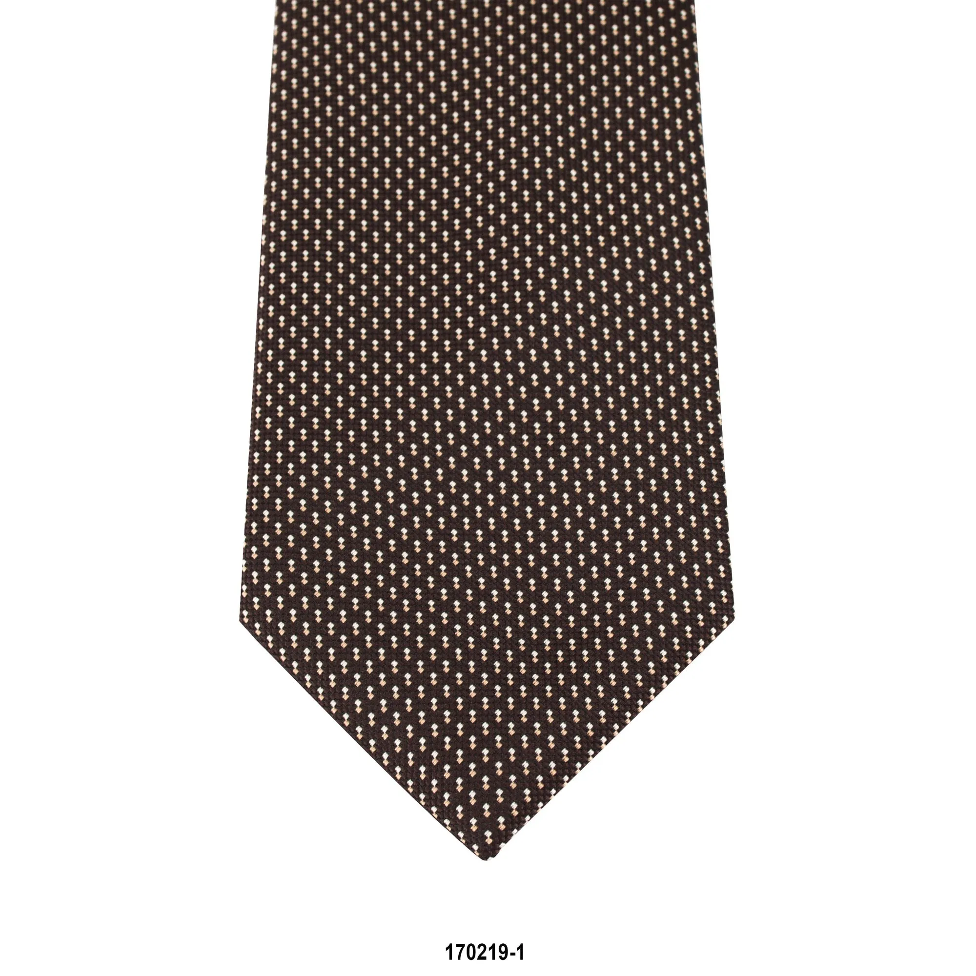 MarZthomson 8cm Double Diamond detail Tie in Brown M