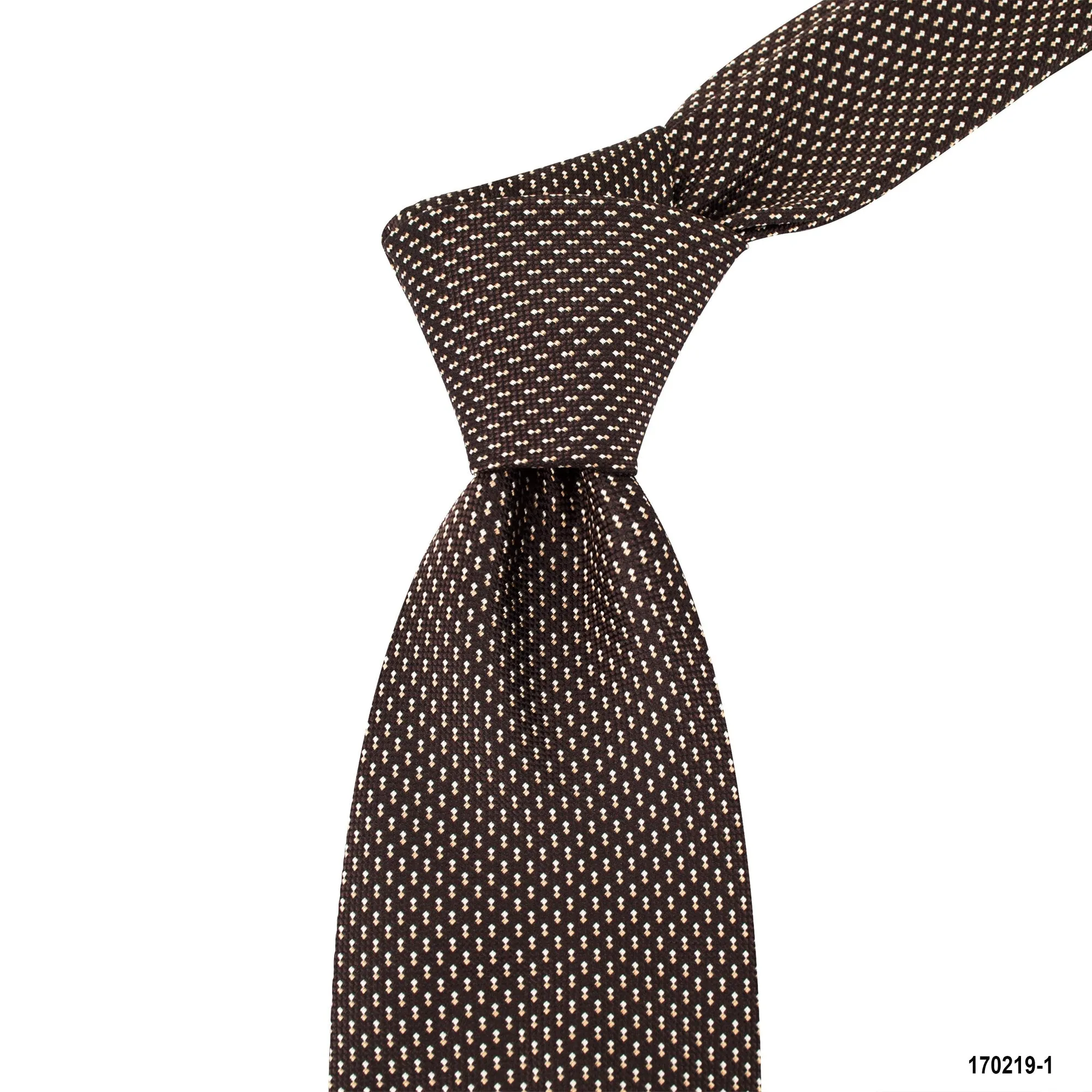 MarZthomson 8cm Double Diamond detail Tie in Brown M