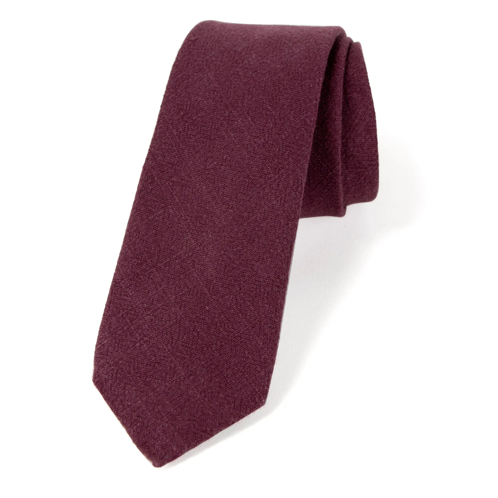 Men's Linen Blend Skinny Necktie