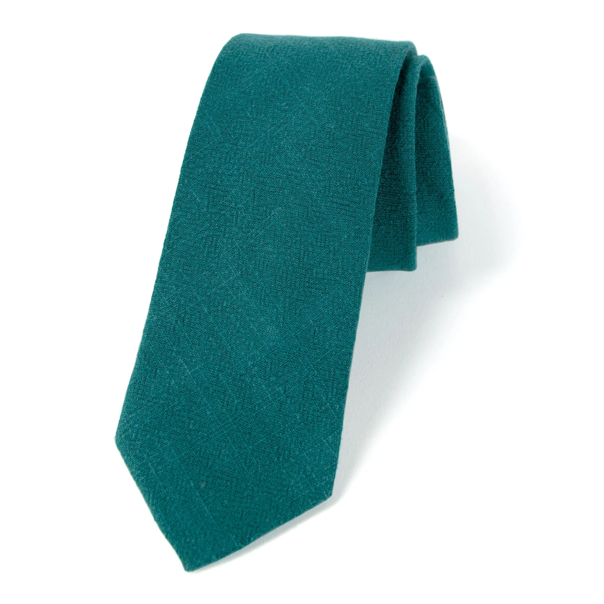 Men's Linen Blend Skinny Necktie