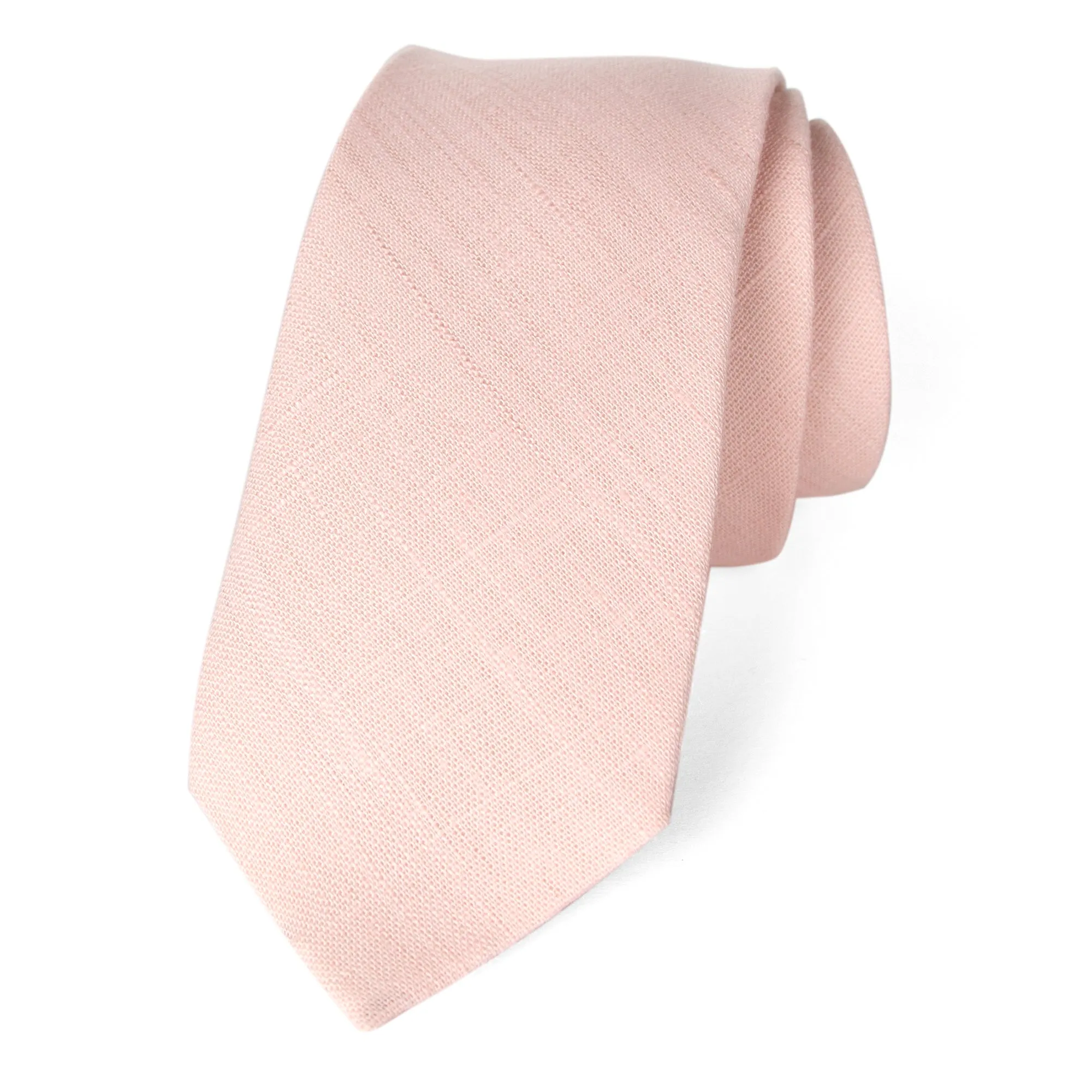 Men's Linen Blend Skinny Necktie