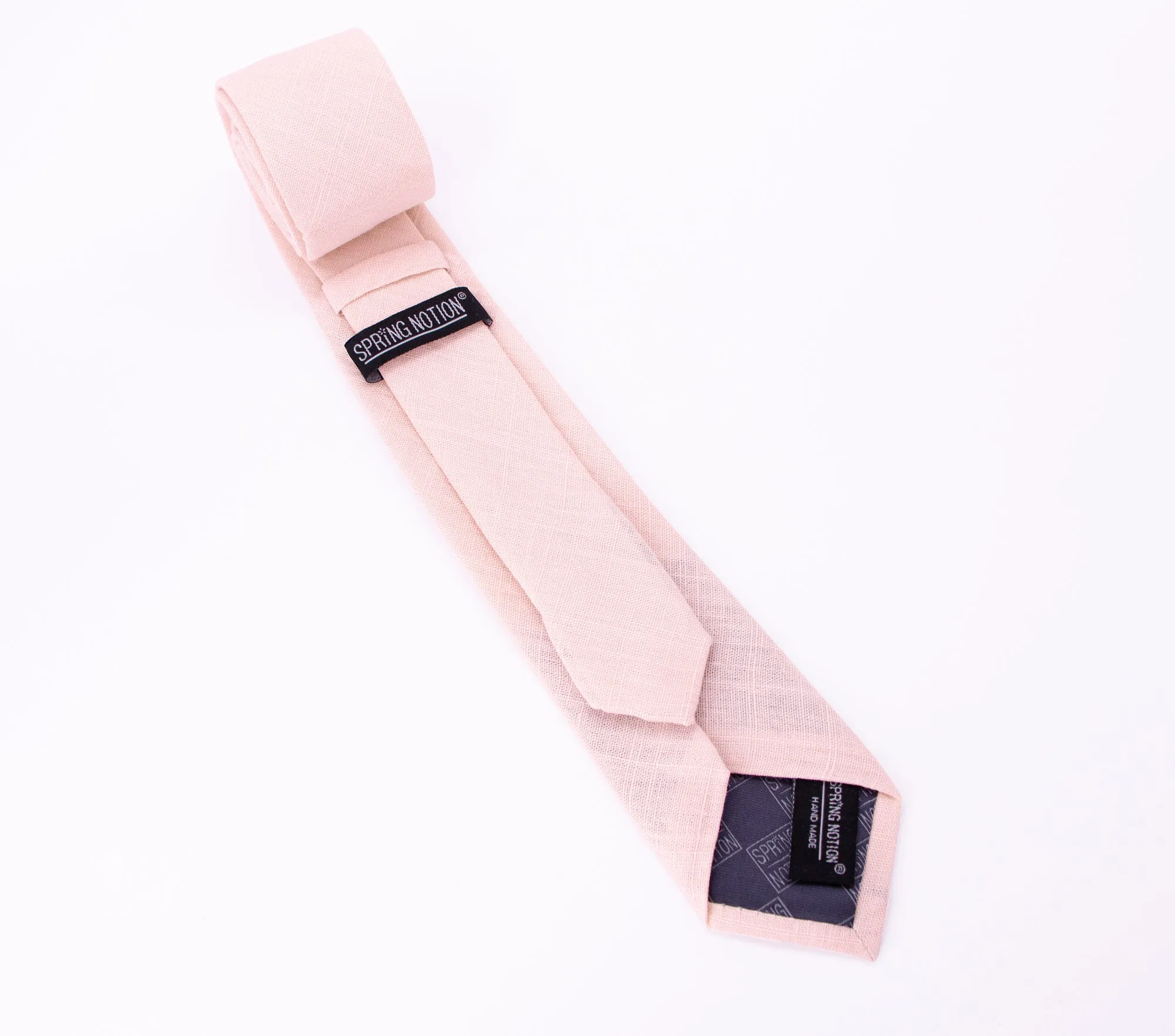 Men's Linen Blend Skinny Necktie