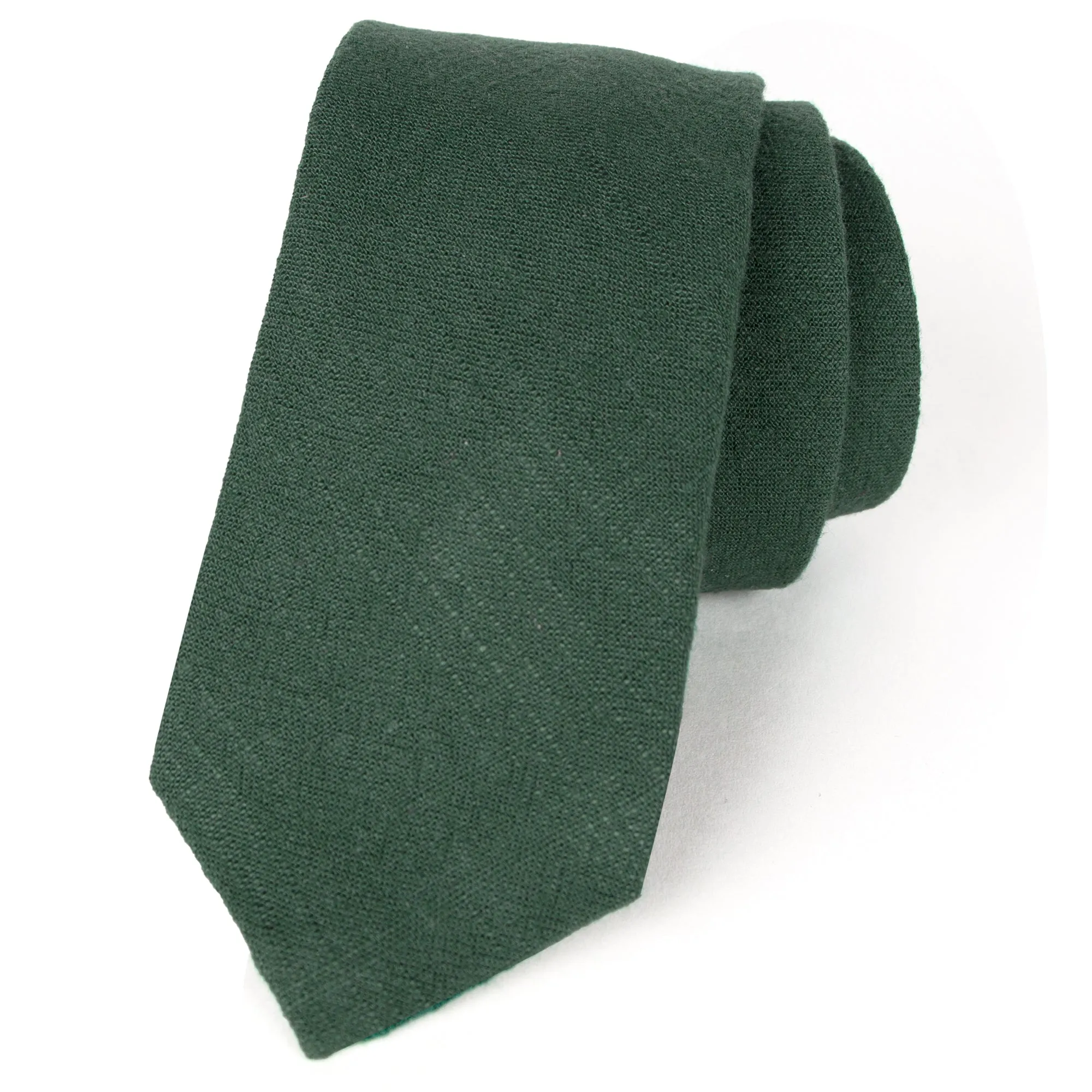 Men's Linen Blend Skinny Necktie