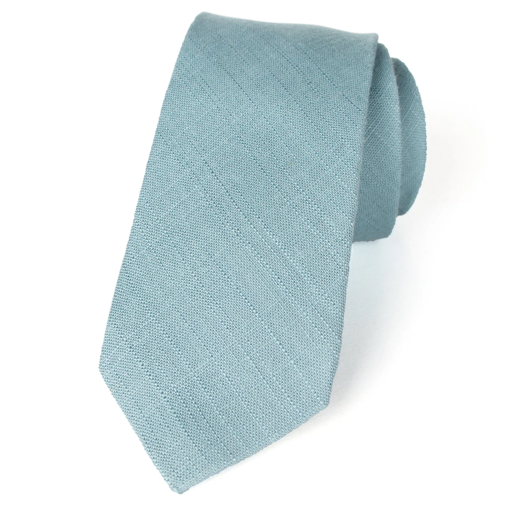 Men's Linen Blend Skinny Necktie