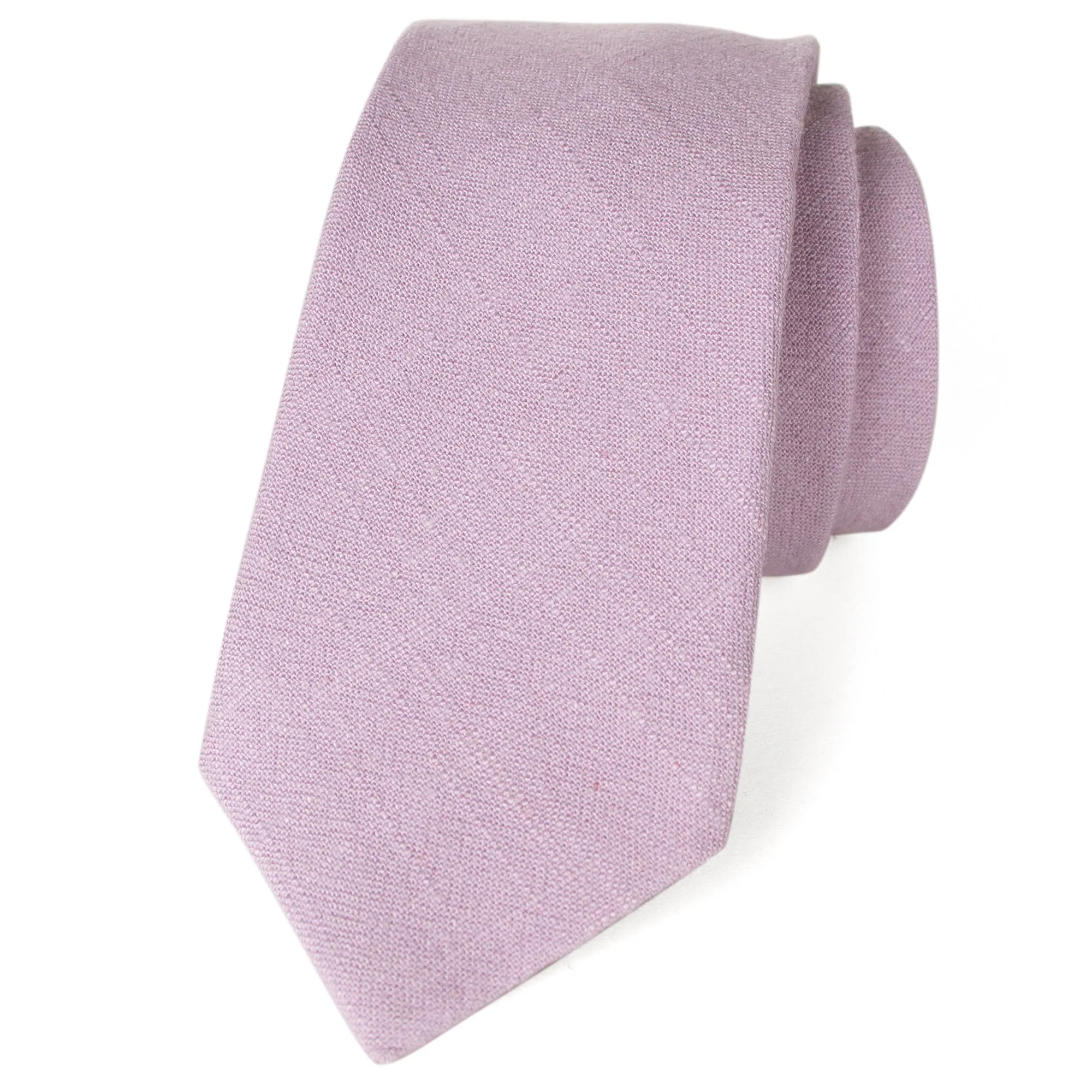 Men's Linen Blend Skinny Necktie