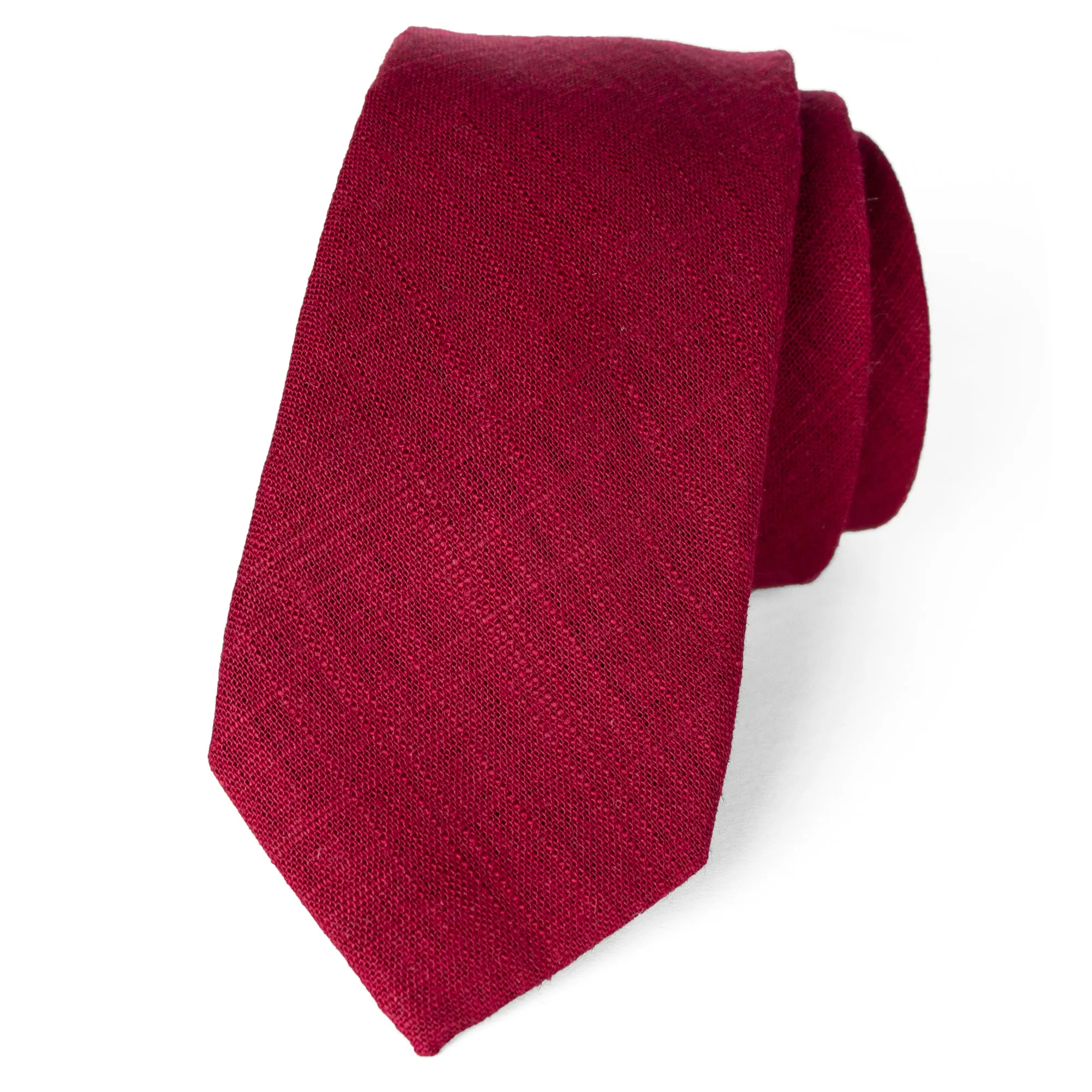 Men's Linen Blend Skinny Necktie