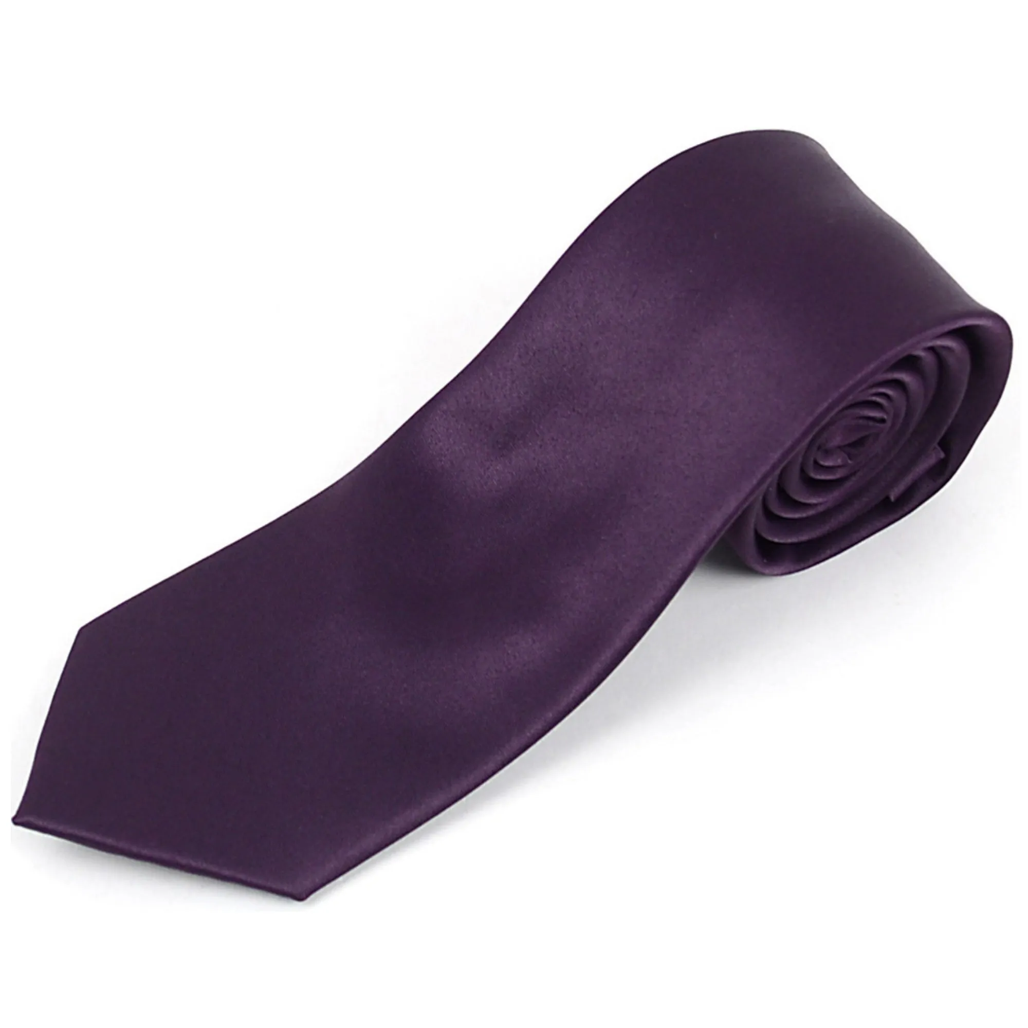 Men's Solid Color 2.75 Inch Wide And 57 Inch Long Slim Neckties