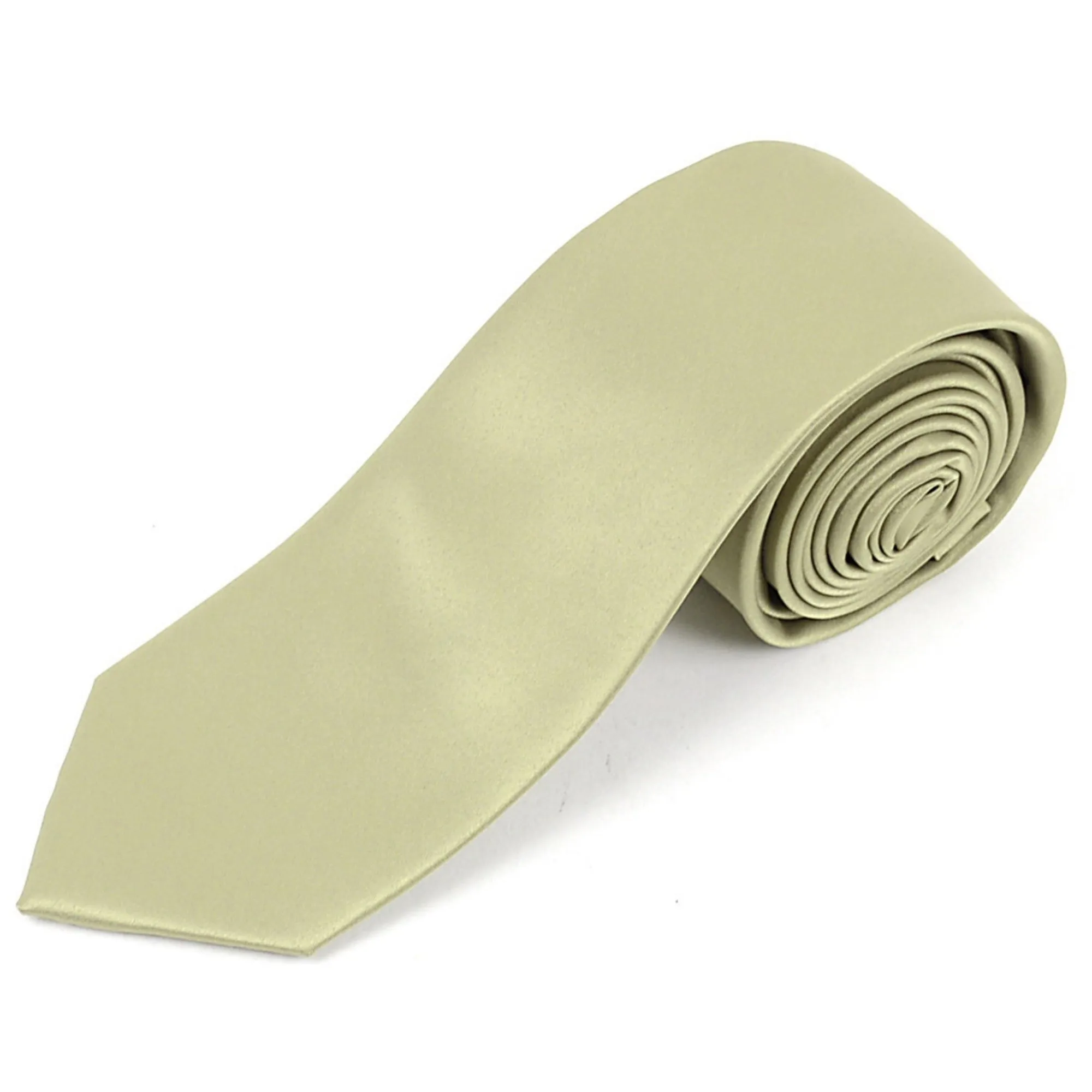 Men's Solid Color 2.75 Inch Wide And 57 Inch Long Slim Neckties