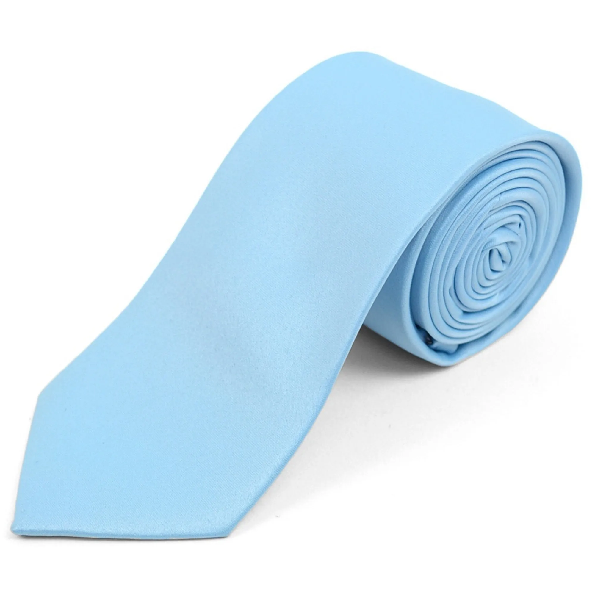 Men's Solid Color 2.75 Inch Wide And 57 Inch Long Slim Neckties