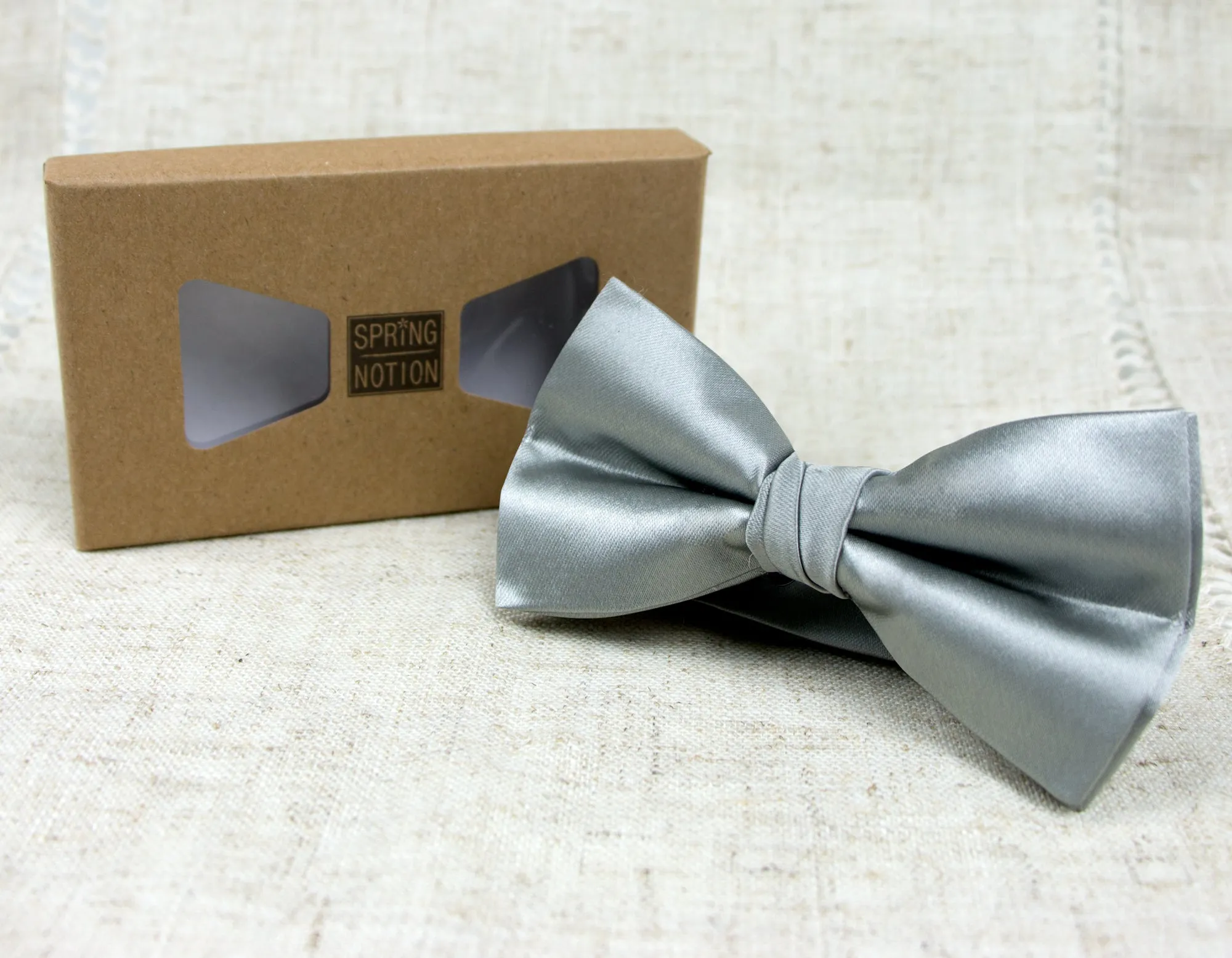 Men's Solid Color Satin Microfiber Bow Tie