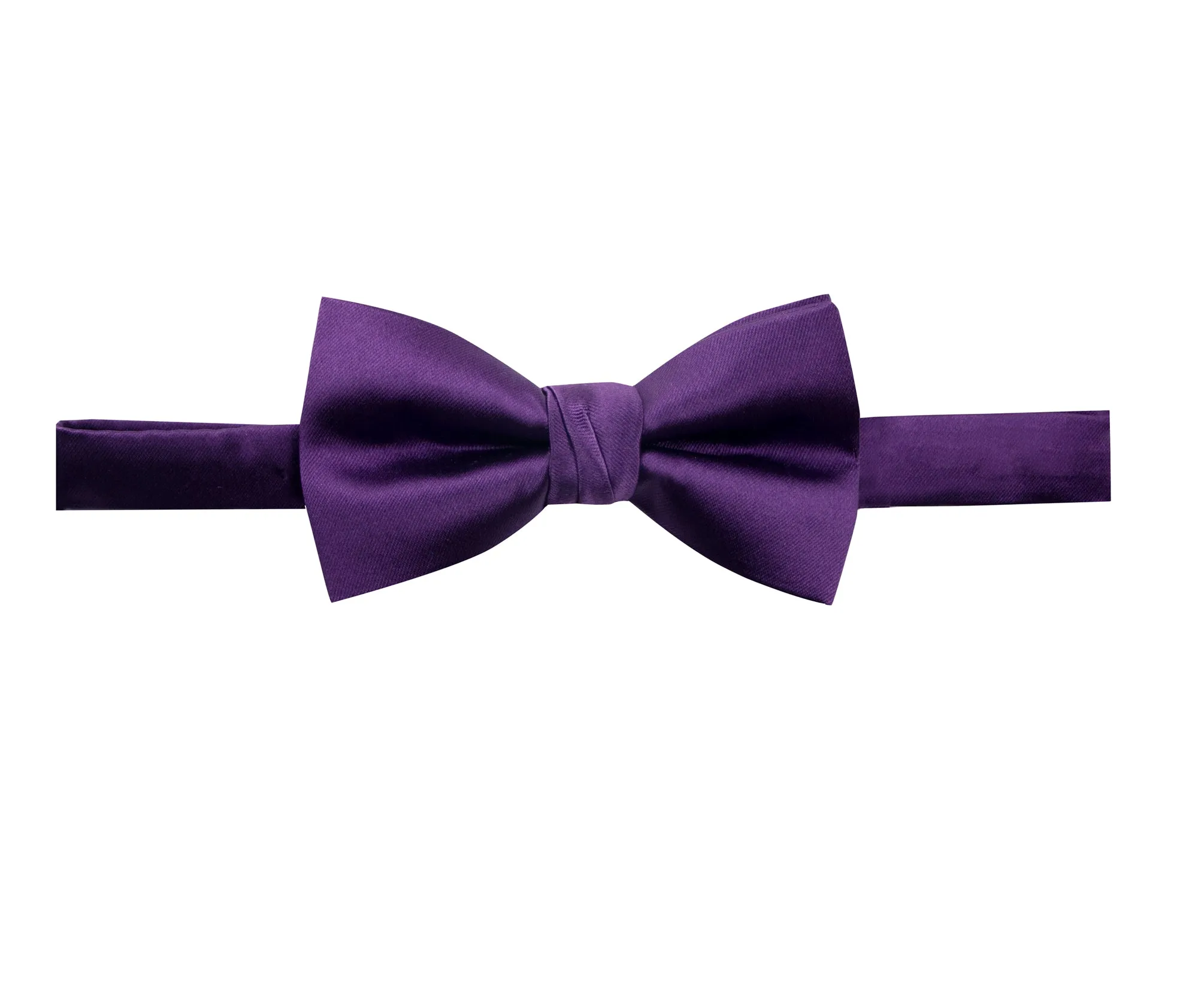 Men's Solid Color Satin Microfiber Bow Tie