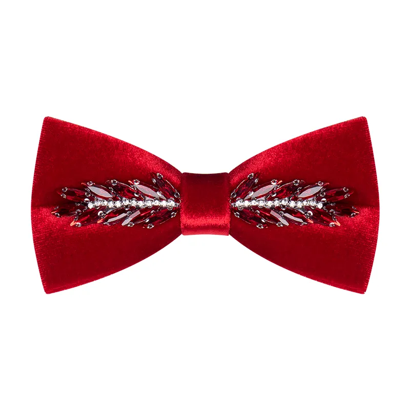 Men's Witty Crystal Velvet Bow Tie