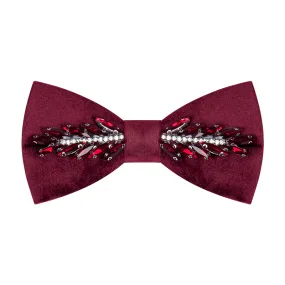 Men's Witty Crystal Velvet Bow Tie