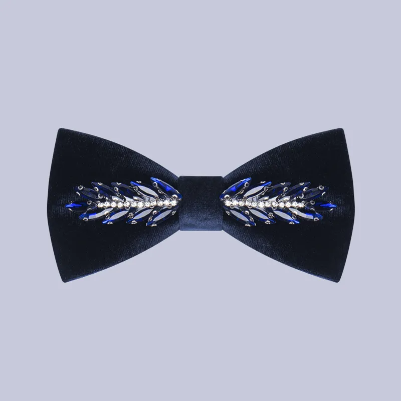 Men's Witty Crystal Velvet Bow Tie