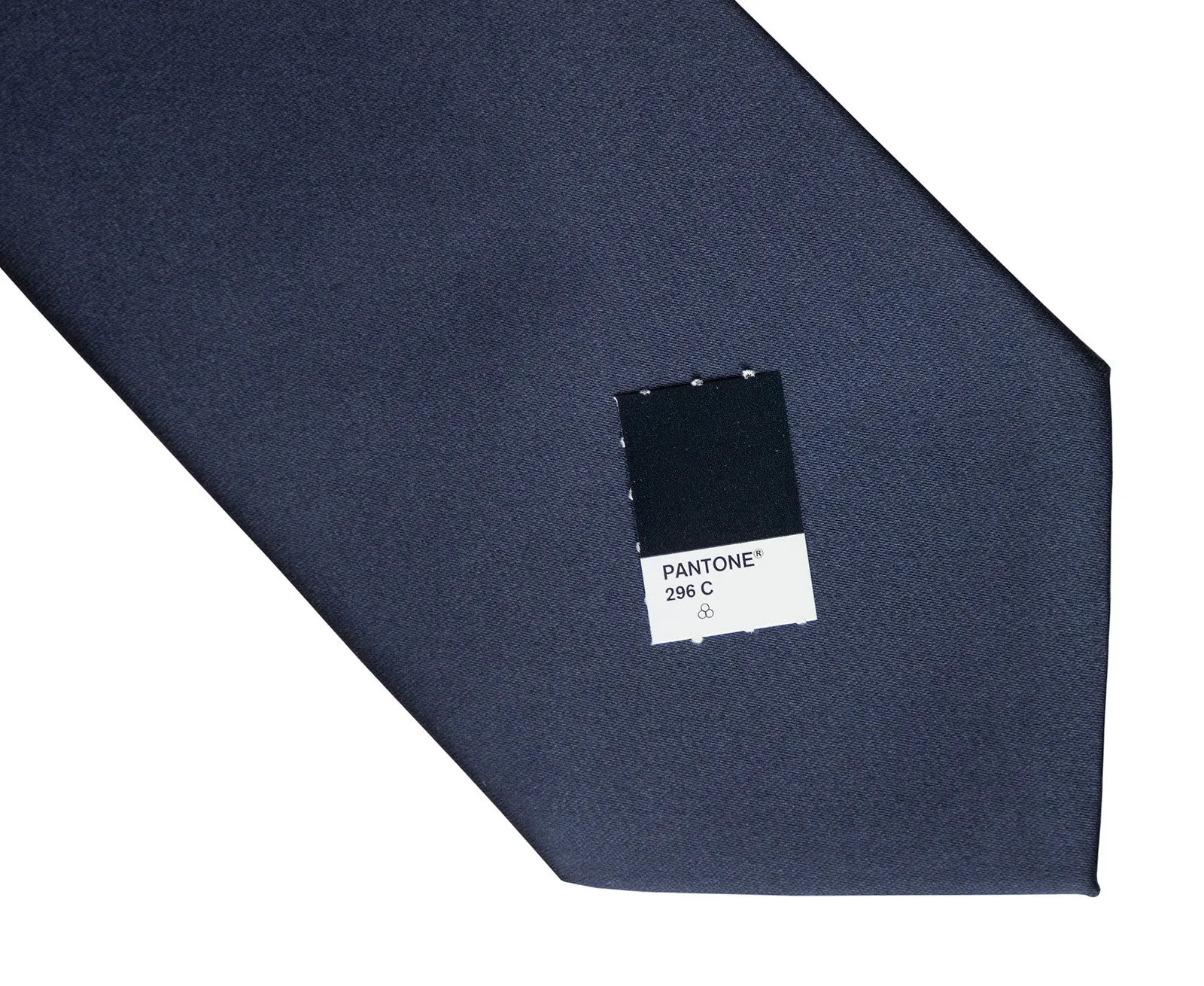 Navy Blue Necktie. Dark Blue Solid Color Satin Finish Tie, No Print