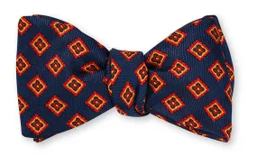 Navy Cedar Diamonds Bow Tie - B5350