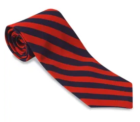 Navy/ Scarlet Bar Stripes Necktie - F671