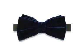 Navy Velvet Bow Tie (pre-tied)