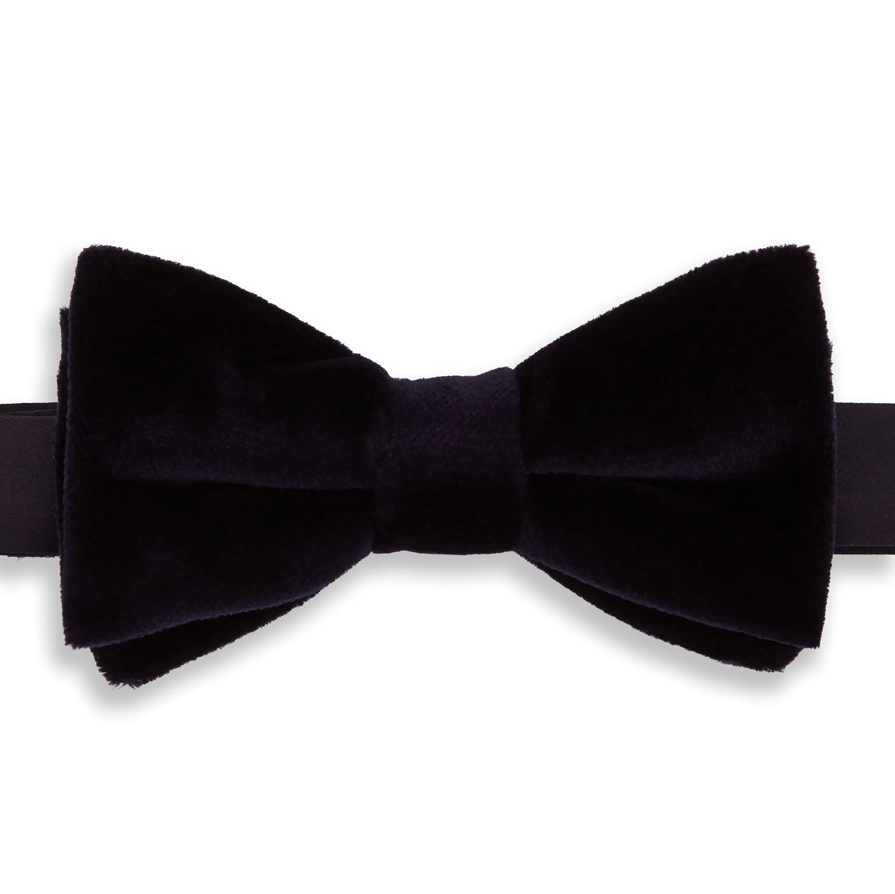 Navy Velvet Pre-Tied Bow Tie