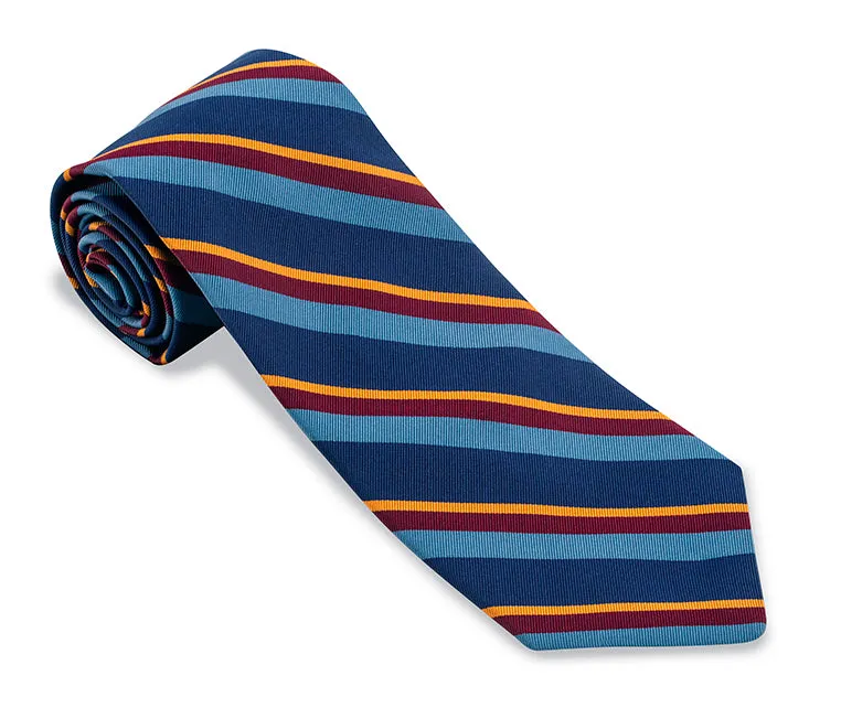 Navy/Blue Bruton Stripes Necktie - F5555