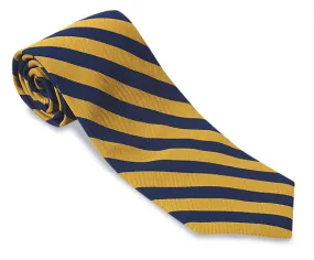 Navy/Gold Bar Stripes Necktie - F625