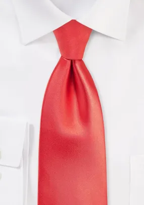 Neon Coral Solid Necktie