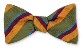 Olive/Gold Bruton Stripes Bow Tie - B5557