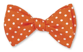 Orange and White Windsor Dots Bow Tie - B1697