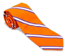 Orange Butler Stripes Necktie - F4986