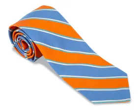 Orange Hubbard Stripes Necktie - F5458