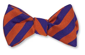 Orange/ Purple Bar Stripes Bow Tie - B1752