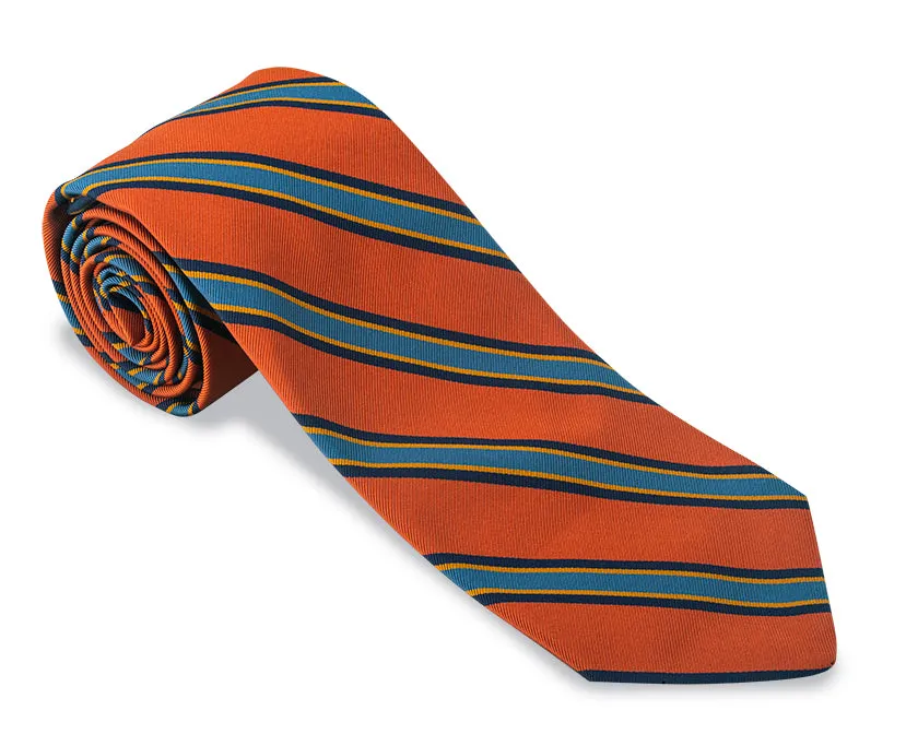 Orange Vista Stripes Necktie - F5319