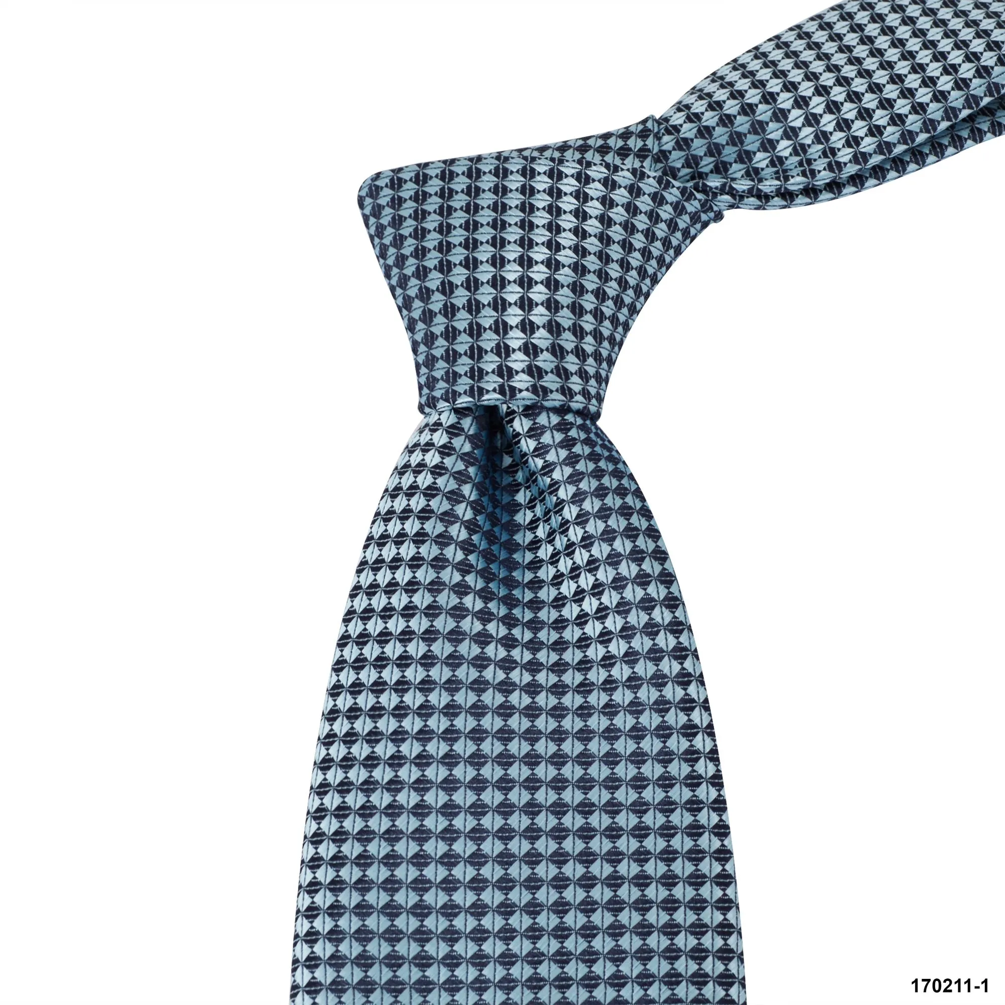 Orobianco L'unique  8cm Teal Geometric Detail Woven Tie